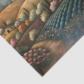 Decoupage van de Toscaanse Vineyard Hills Tissuepapier (Detail)