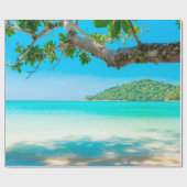 Decoupage van het tropische strand cadeaupapier (Vlak)