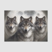 decoupage van het wolvenpakje tissuepapier (Voorkant)