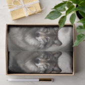 decoupage van het wolvenpakje tissuepapier (Geschenk)