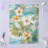 Decoupage van hibiscus van tropische pastel tissuepapier (Craft)