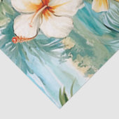 Decoupage van hibiscus van tropische pastel tissuepapier (Detail)