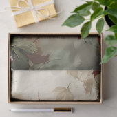 Decoupage van kardinaal en rode bessen tissuepapier (Geschenk)