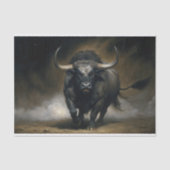 Decoupage van oplaadstier tissuepapier (Voorkant)