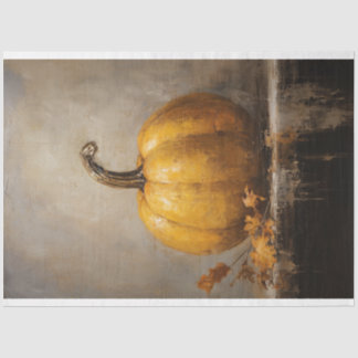 Decoupage van pompoenweefsel papier