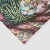 Decoupage van tapijt tissuepapier (Detail)