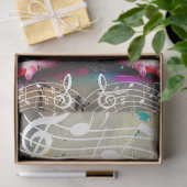 Decoupage Vibrant Coloured Singing Mouse Tissuepapier (Geschenk)