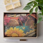 Decoupage Vibrant Lady Day of Dead Tissuepapier (Geschenk)