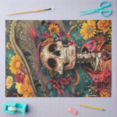 Decoupage Vibrant Lady Day of Dead Tissuepapier (Craft)