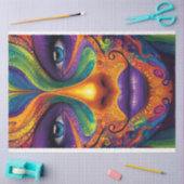 Decoupage Vibrant Mardi Gras Mask Tissuepapier (Craft)