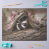 Decoupage Victoriaans geklede vos achter de boom Tissuepapier (Craft)