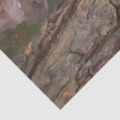 Decoupage Victoriaans geklede vos achter de boom Tissuepapier (Detail)