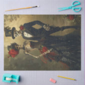 Decoupage Victoriaans Gotische Skeleton Wedding Da Tissuepapier (Craft)