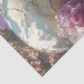 Decoupage Victoriaans Skeleton Wedding in Roze Tissuepapier (Detail)