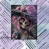 Decoupage Victorian Gothic Skeleton Tissuepapier