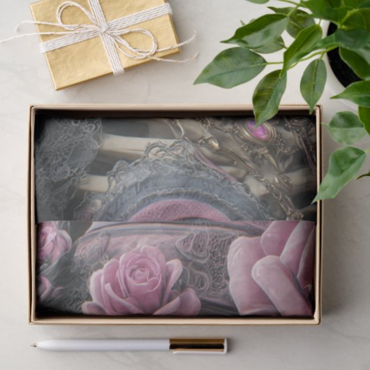 Decoupage Victorian Gothic Skeleton Tissuepapier (Geschenk)