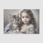 Decoupage voor kinder- en kittenportretten tissuepapier (Voorkant)