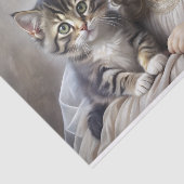 Decoupage voor kinder- en kittenportretten tissuepapier (Detail)