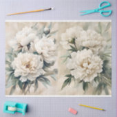 decoupage voor witte pioenen tissuepapier (Craft)