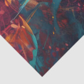 Decoupage Vrouw Abstracte Mixed Media Painting Tissuepapier (Detail)