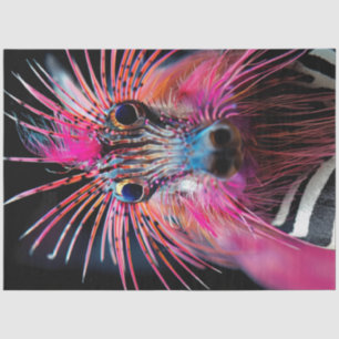 Decoupage Wackadoodle Zebra Roze Witte Strepen Tissuepapier