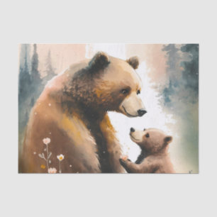 Decoupage waterverf beer liefhebbers tissuepapier