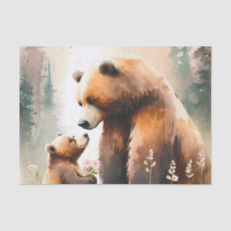 Decoupage waterverf beer liefhebbers tissuepapier