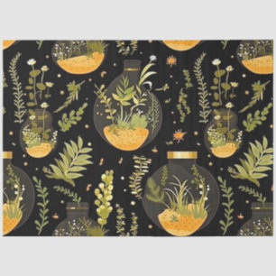 Decoupage Weefsel Papier Glas Terrariumpotten Fles