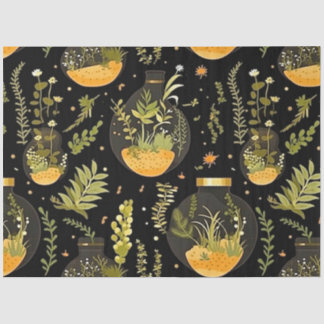 Decoupage Weefsel Papier Glas Terrariumpotten Fles