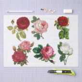 DECOUPAGE WEEFSELPAPIER : ROZEN TISSUEPAPIER (Craft)