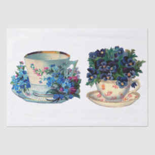 DECOUPAGE WEEFSELPAPIER : TEACUPS TISSUEPAPIER
