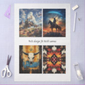 Decoupage Western & Tribal 8x10 Canvas Designs Tissuepapier (Craft)