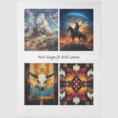 Decoupage Western & Tribal 8x10 Canvas Designs  Tissuepapier (Voorkant)