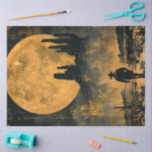 Decoupage Westerne Cowboy Desert Landscape Moon Tissuepapier (Craft)