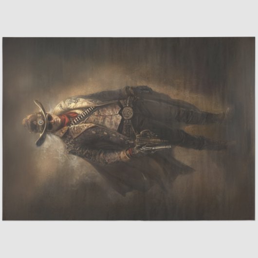 Decoupage Westerne Cowboy Sherriff Wild West Tissuepapier (Voorkant)