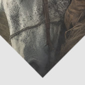 Decoupage Westerne Lifestyle Cowboy Horse Napping Tissuepapier (Detail)