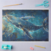 Decoupage Whale of the Ocean Tissuepapier (Craft)
