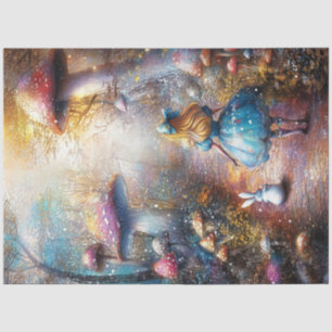 Decoupage Whimsical AI Little Blonde Adventures Tissuepapier