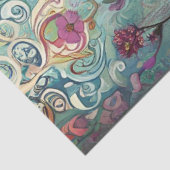 Decoupage Whimsical Boho Lady & Standaard Poedel Tissuepapier (Detail)