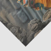 Decoupage Whimsical Boho Standaard Poedel Jurk Tissuepapier (Detail)