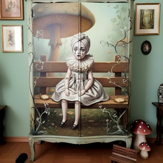 Decoupage Whimsical doll Tissuepapier