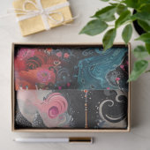 Decoupage Whimsical Fantastical House Heldere kleu Tissuepapier (Geschenk)