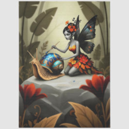 Decoupage Whimsical Flower Fairy Seidenpapier Tissuepapier