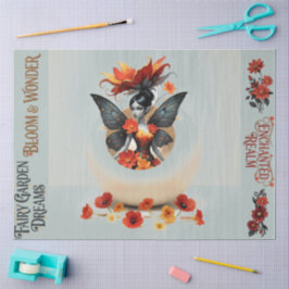 Decoupage Whimsical Flower Fairy  Tissuepapier