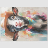 Decoupage Whimsical Goat Cowboy Pet Waterverf Tissuepapier (Voorkant)