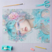 Decoupage Whimsical Lady Sunkissed Style Tissuepapier (Craft)