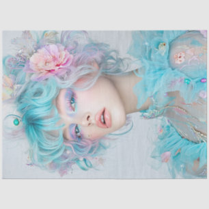 Decoupage Whimsical Lady Sunkissed Style Tissuepapier