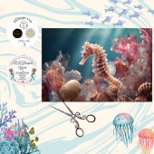 Decoupage Whimsical Seahorse Underwater World Tissuepapier