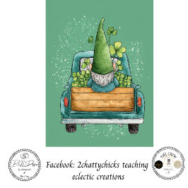 Decoupage Whimsical St. Patrick's Day Gnome  Tissuepapier