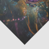 Decoupage Whimsical Steampunk Monkey Vibrant Color Tissuepapier (Detail)